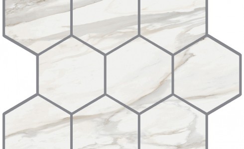 Série mosaico esagona lappato marble cala